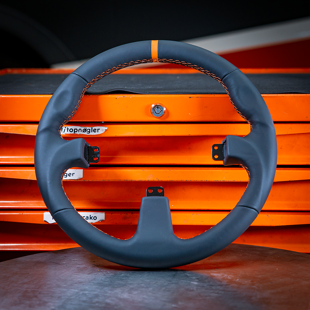 Round Black Leather Rim