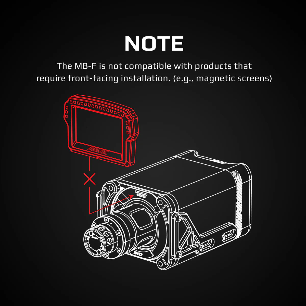 Suport frontal SIMAGIC Alpha EVO (MB-F) 