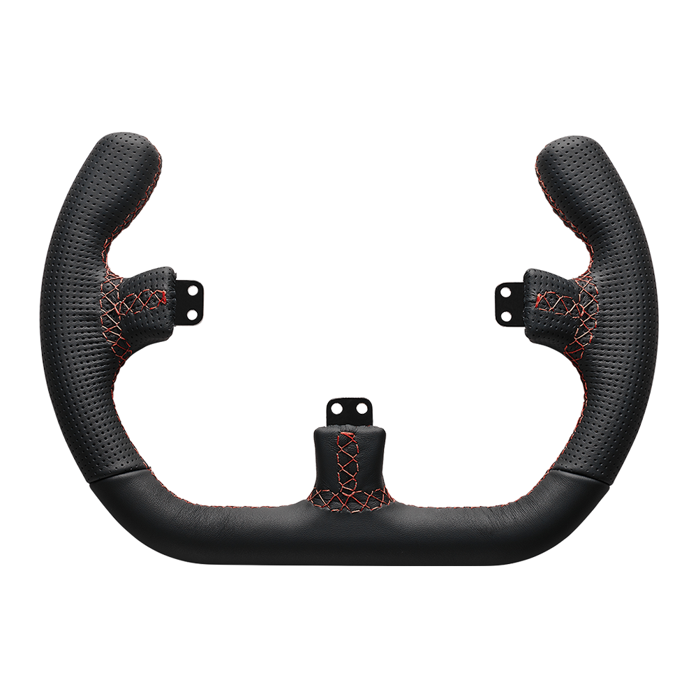 Open D Black Leather Rim