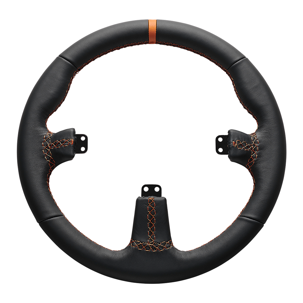 Round Black Leather Rim