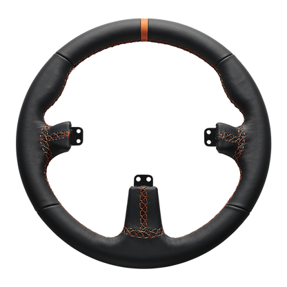 Round Black Leather Rim