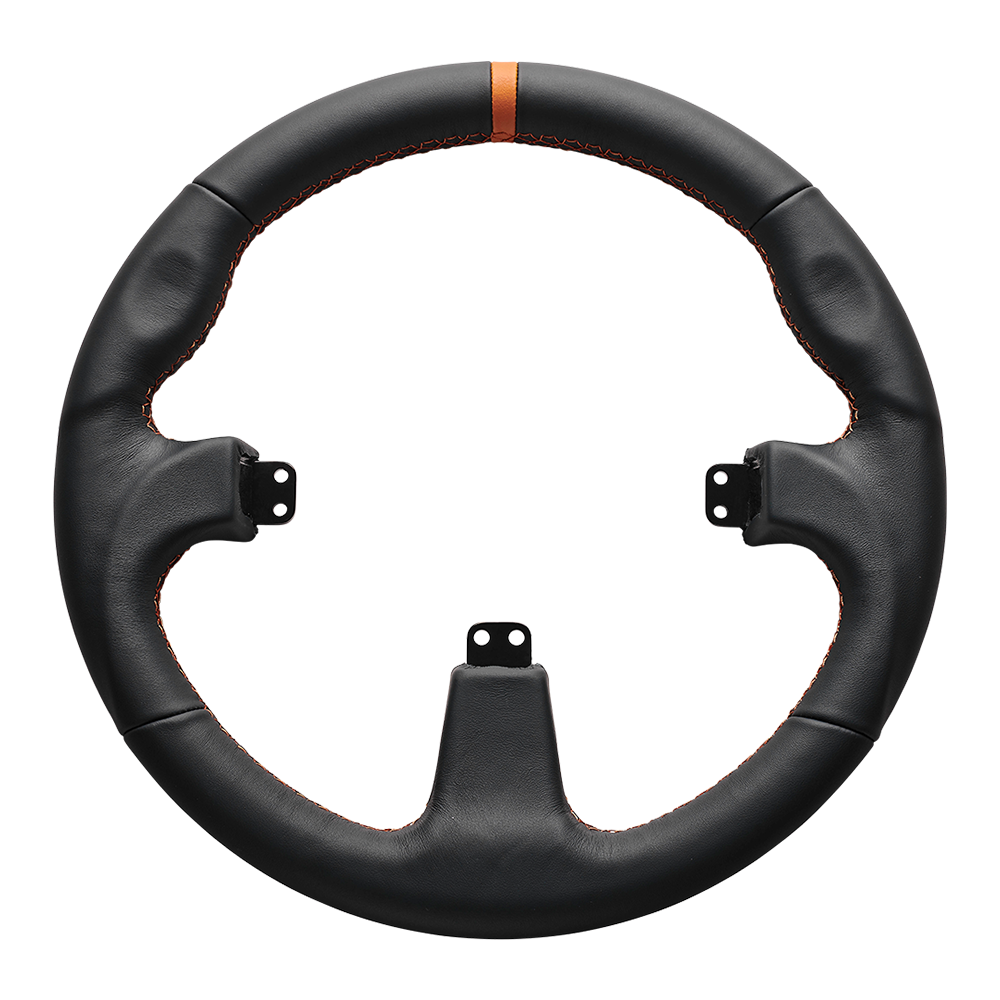 Round Black Leather Rim