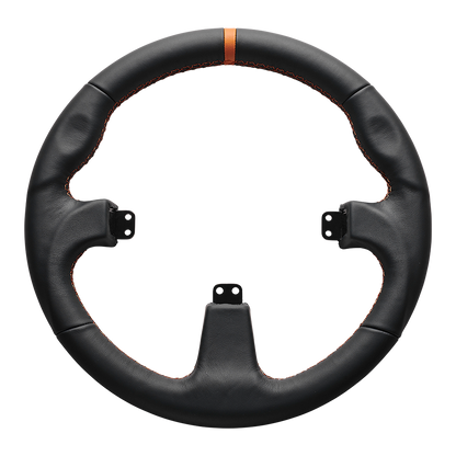 Round Black Leather Rim